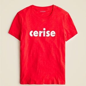 J Crew Cerise Graphic tee in vintage cotton